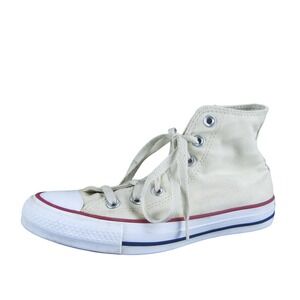 Converse Women Hi Top Unisex Sneaker Beige Fabric Sz 6.5 Medium Gently Used 2025